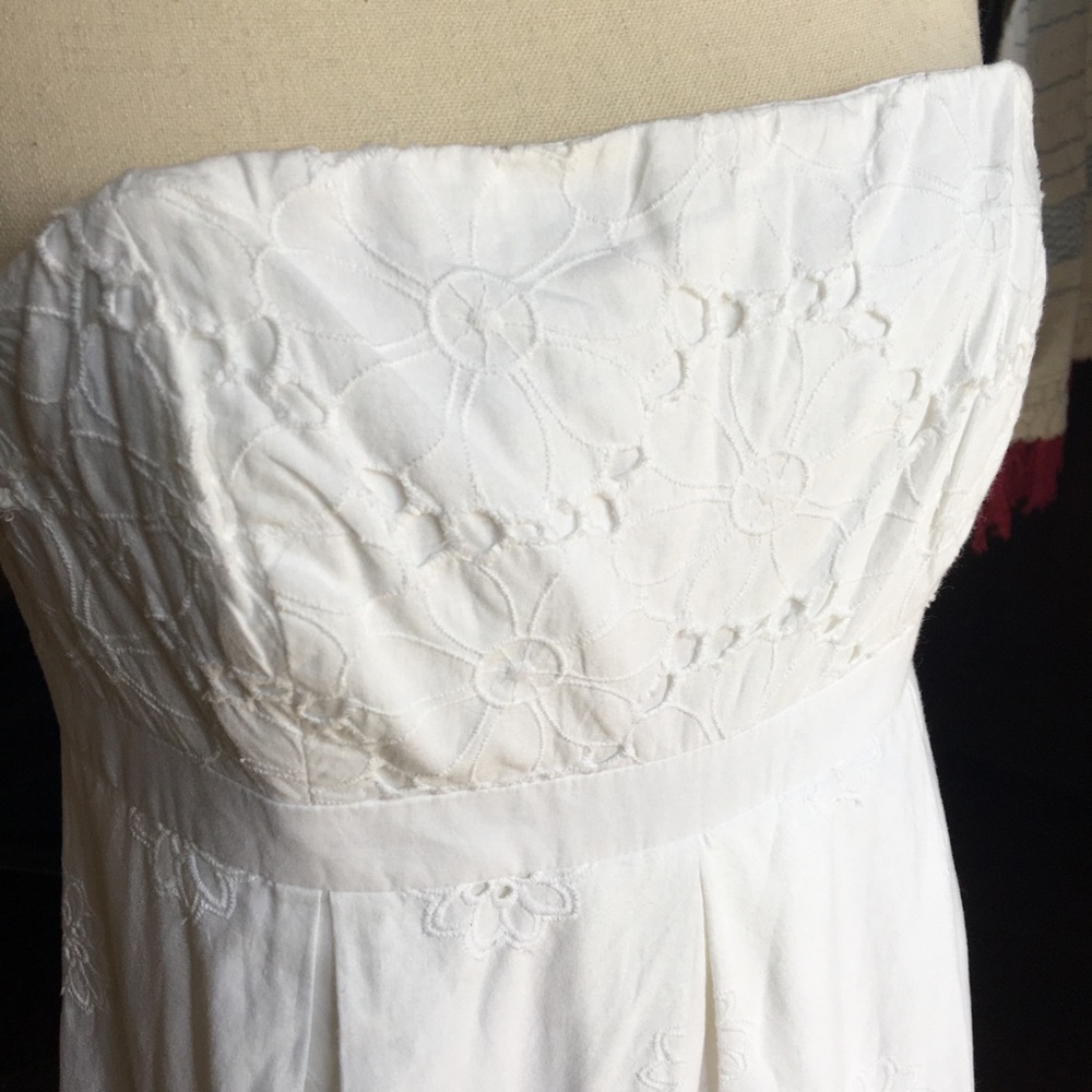 Lilly Pulitzer White Pleated Strapless Sundress - Picture 7 of 16